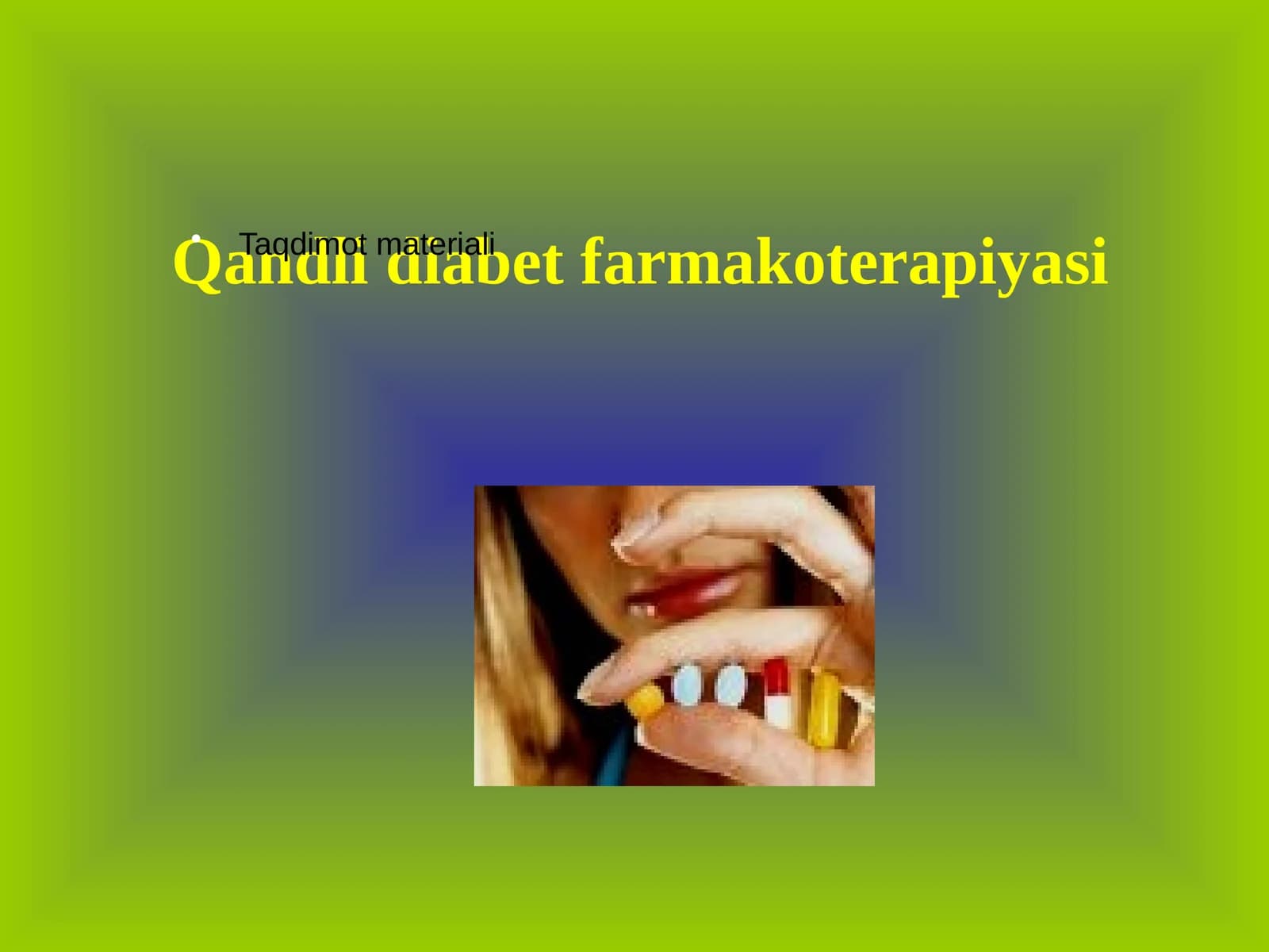 Qandli diabet farmakoterapiyasi
