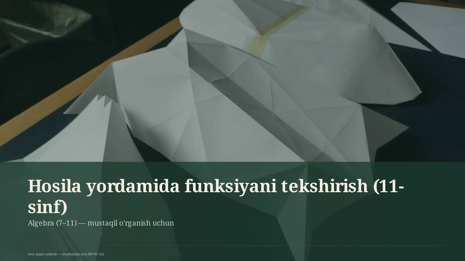 Hosila yordamida funksiyani tekshirish (11-sinf)