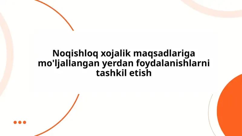Yerdan foydalanishning samaradorligini oshirish uchun agrar texnologiyalarni joriy etish