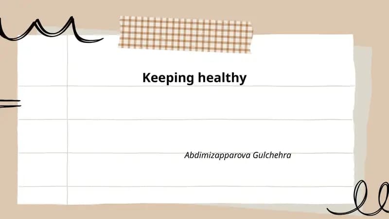 Keeping healthy
