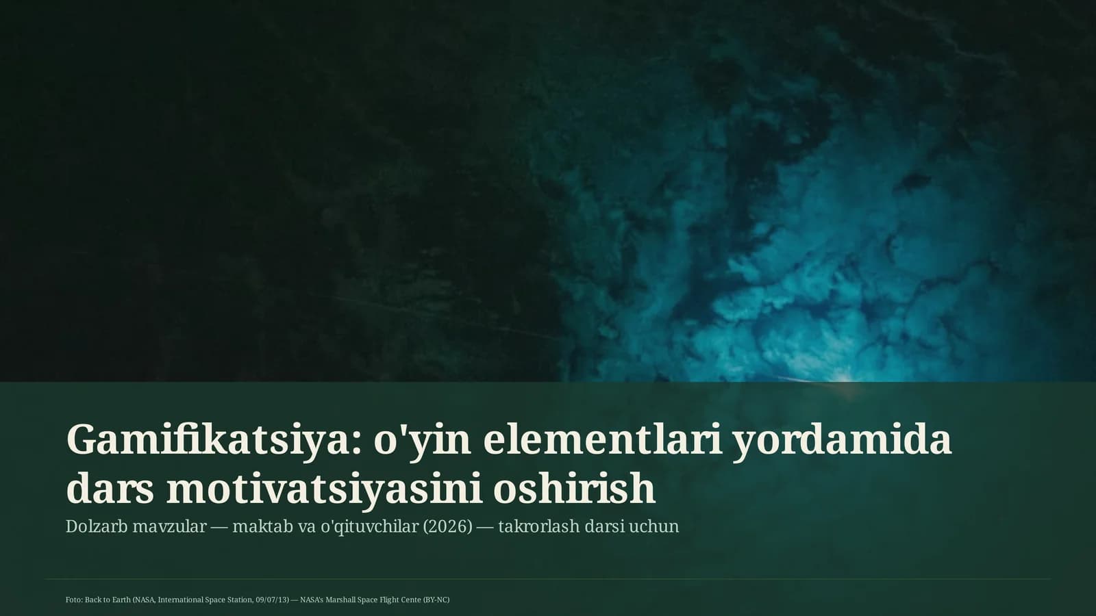 Gamifikatsiya: o'yin elementlari yordamida dars motivatsiyasini oshirish