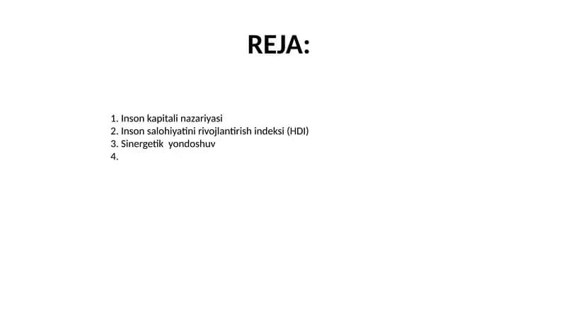 Insonsalohiyati nirivojlantirish indeksi (HDI)