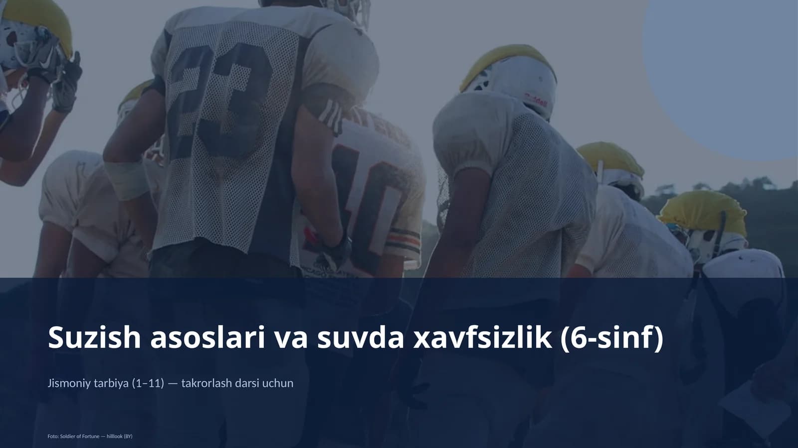 Suzish asoslari va suvda xavfsizlik (6-sinf)