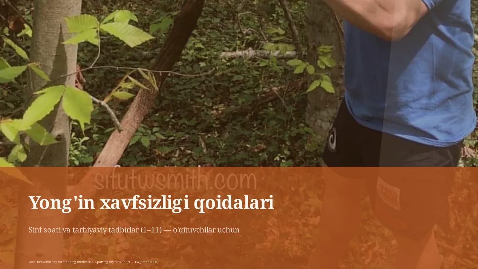 Sinf soati va tarbiyaviy tadbirlar