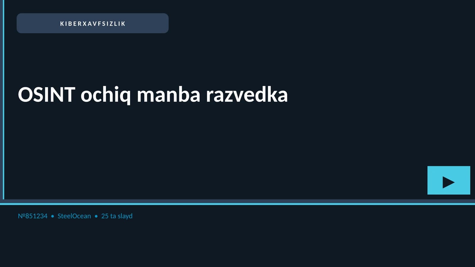OSINT ochiq manba razvedka
