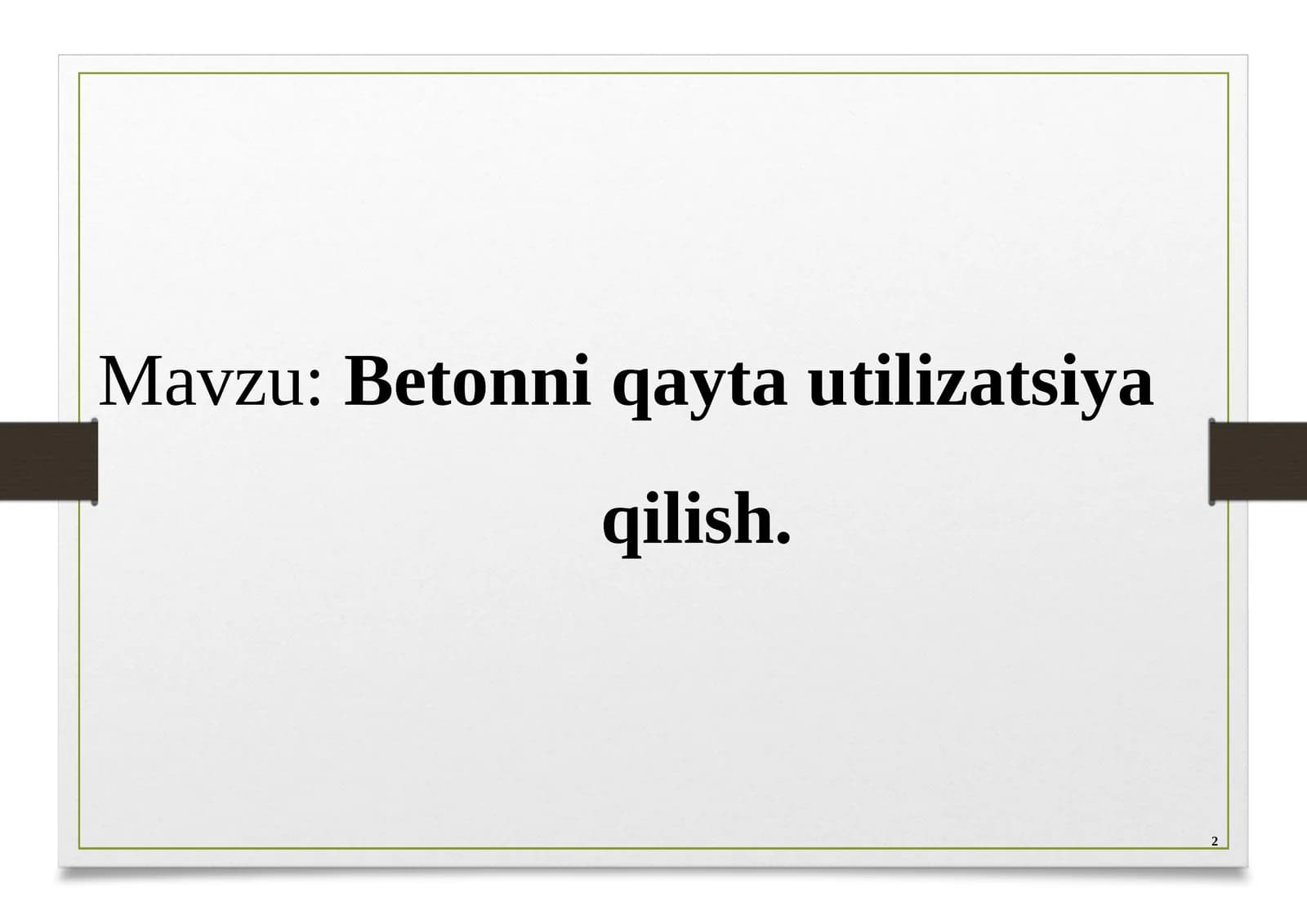 Betonni qayta utilizatsiya qilish
