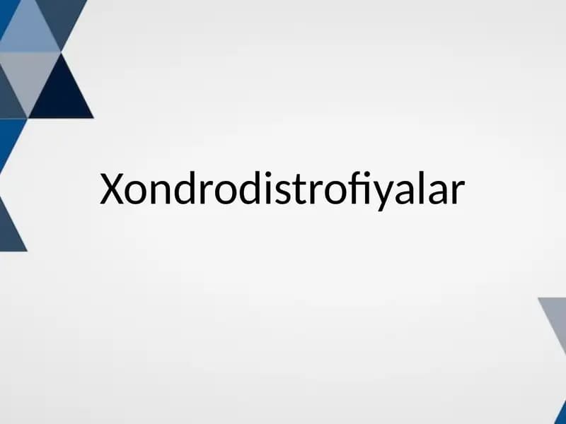 Xondrodistrofiyalar