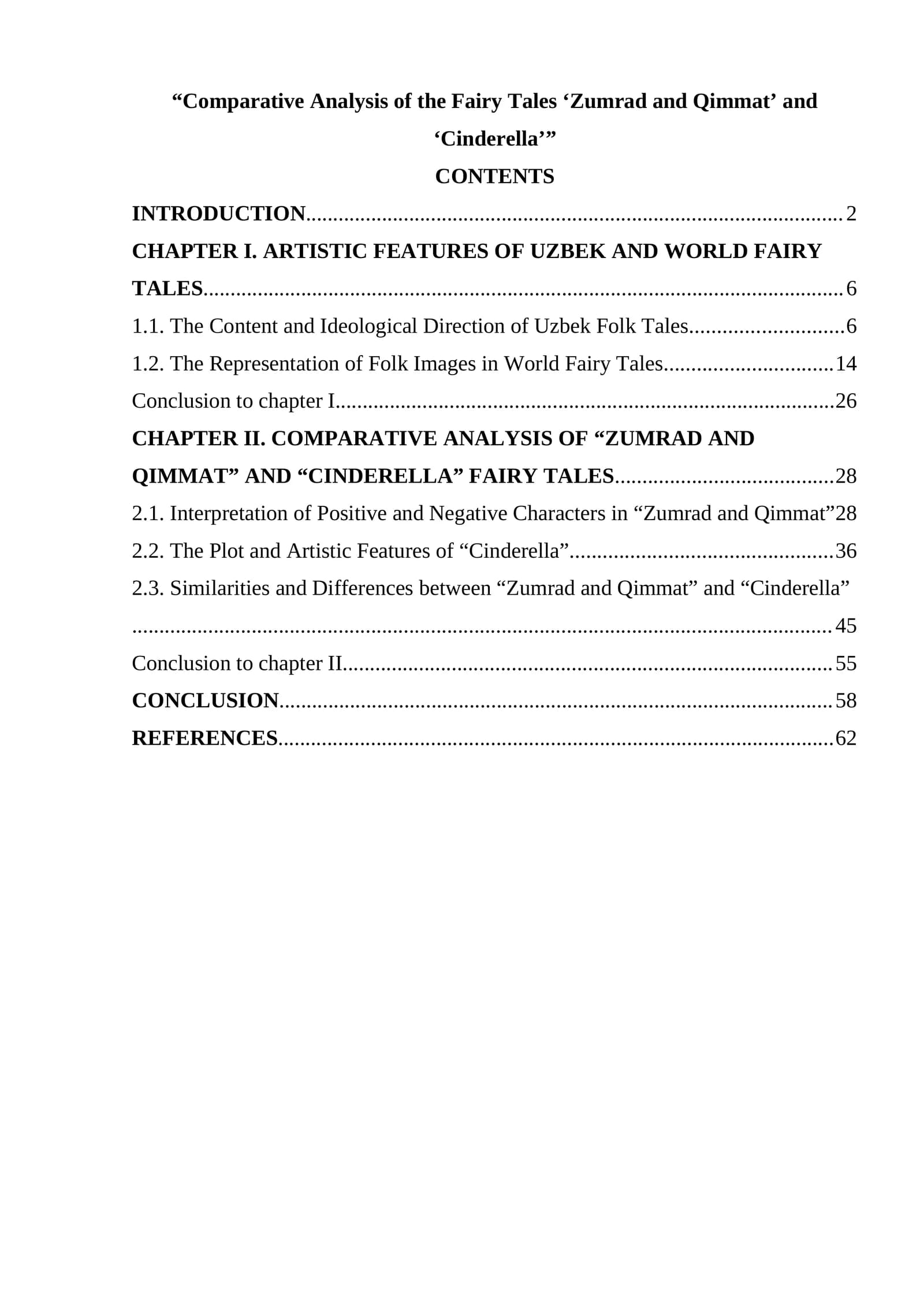Comparative Analysis of the Fairy Tales ‘Zumrad and Qimmat’ and ‘Cinderella’