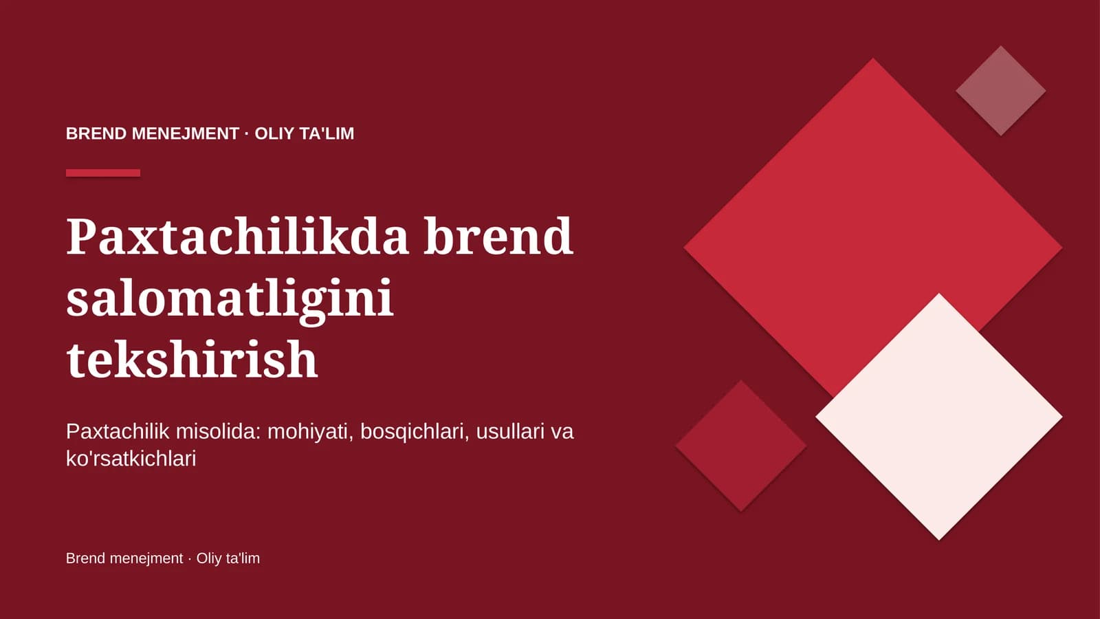 paxtachilikda brend salomatligini tekshirish 6901