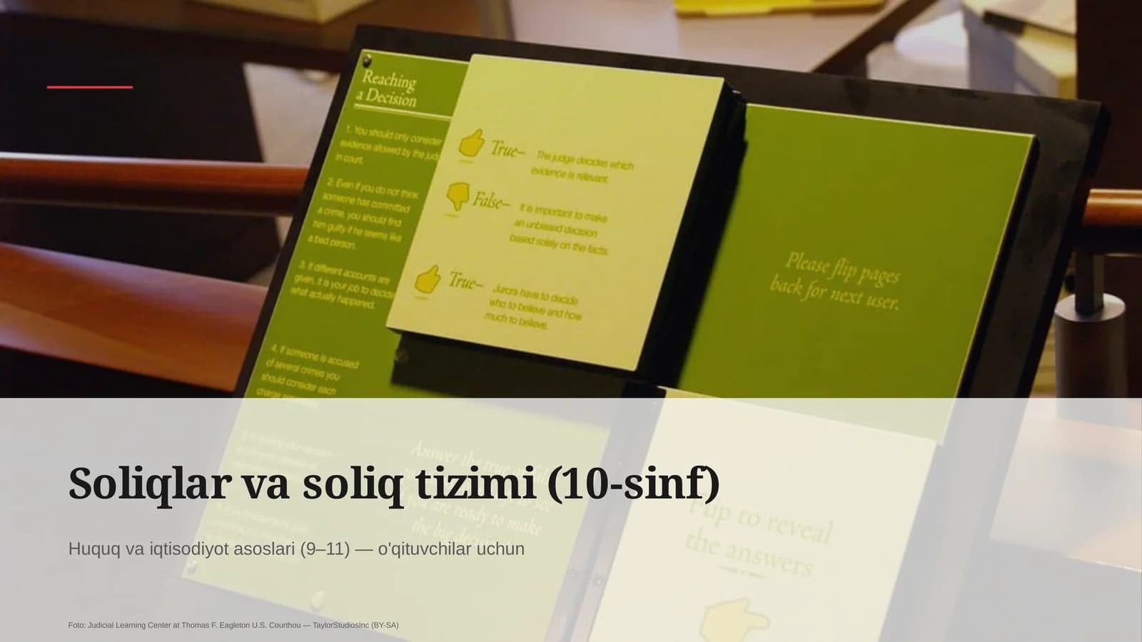 Soliqlar va soliq tizimi (10-sinf)
