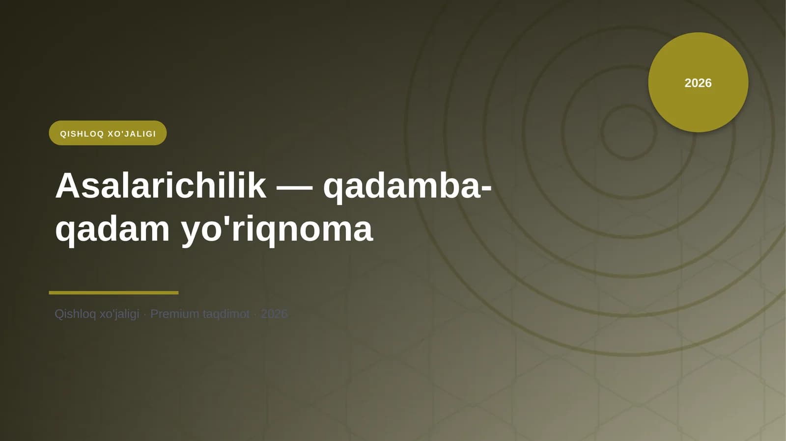 Asalarichilik — qadamba-qadam yo'riqnoma