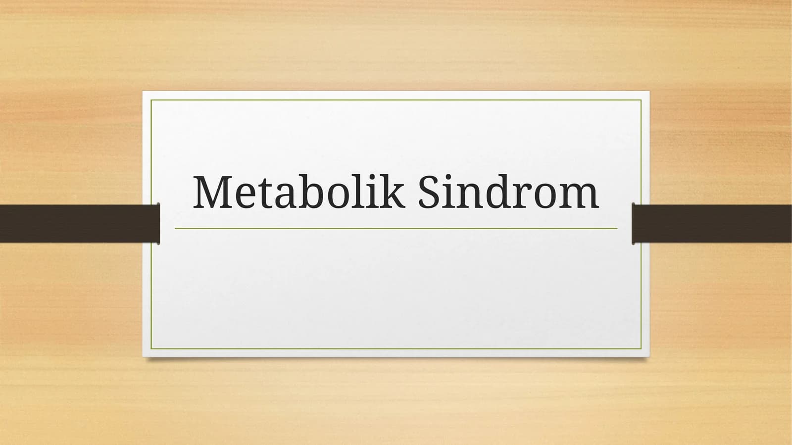 Metabolik Sindrom