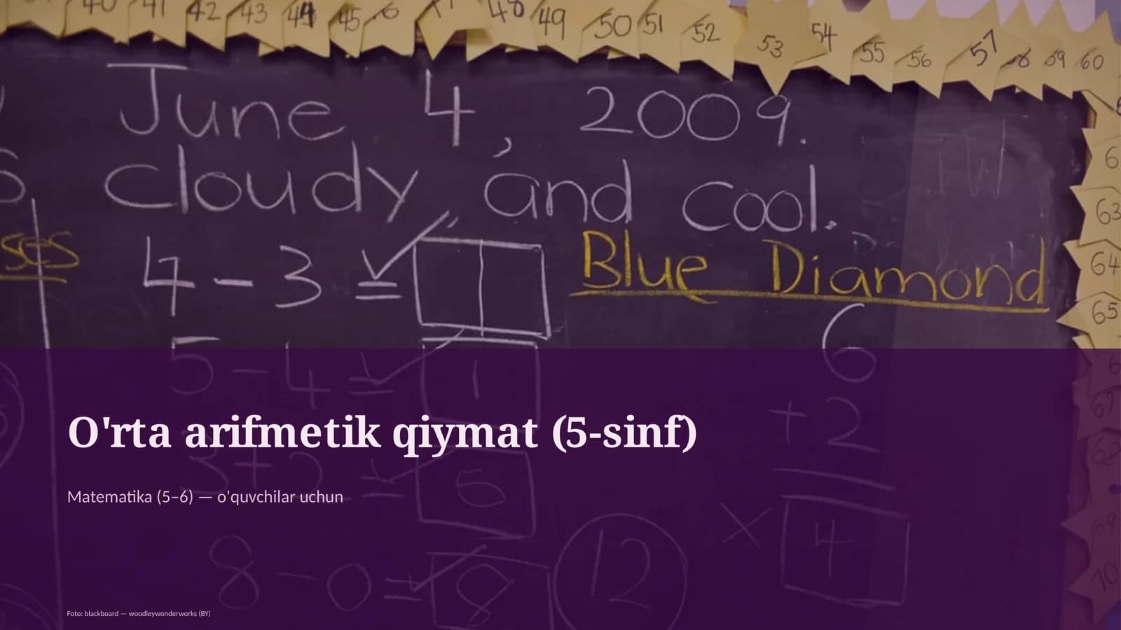 O'rta arifmetik qiymat (5-sinf)