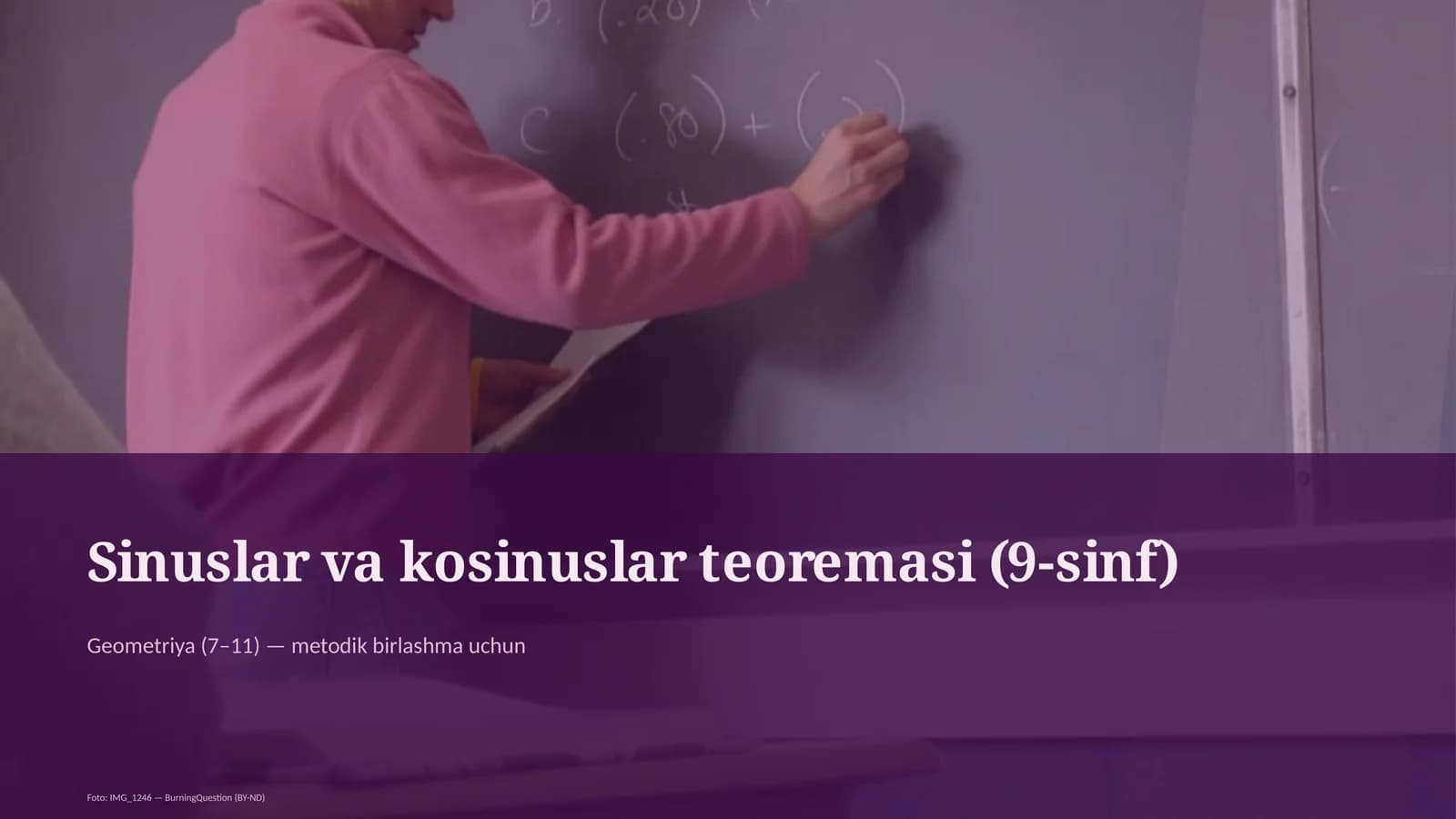 Sinuslar va kosinuslar teoremasi (9-sinf)