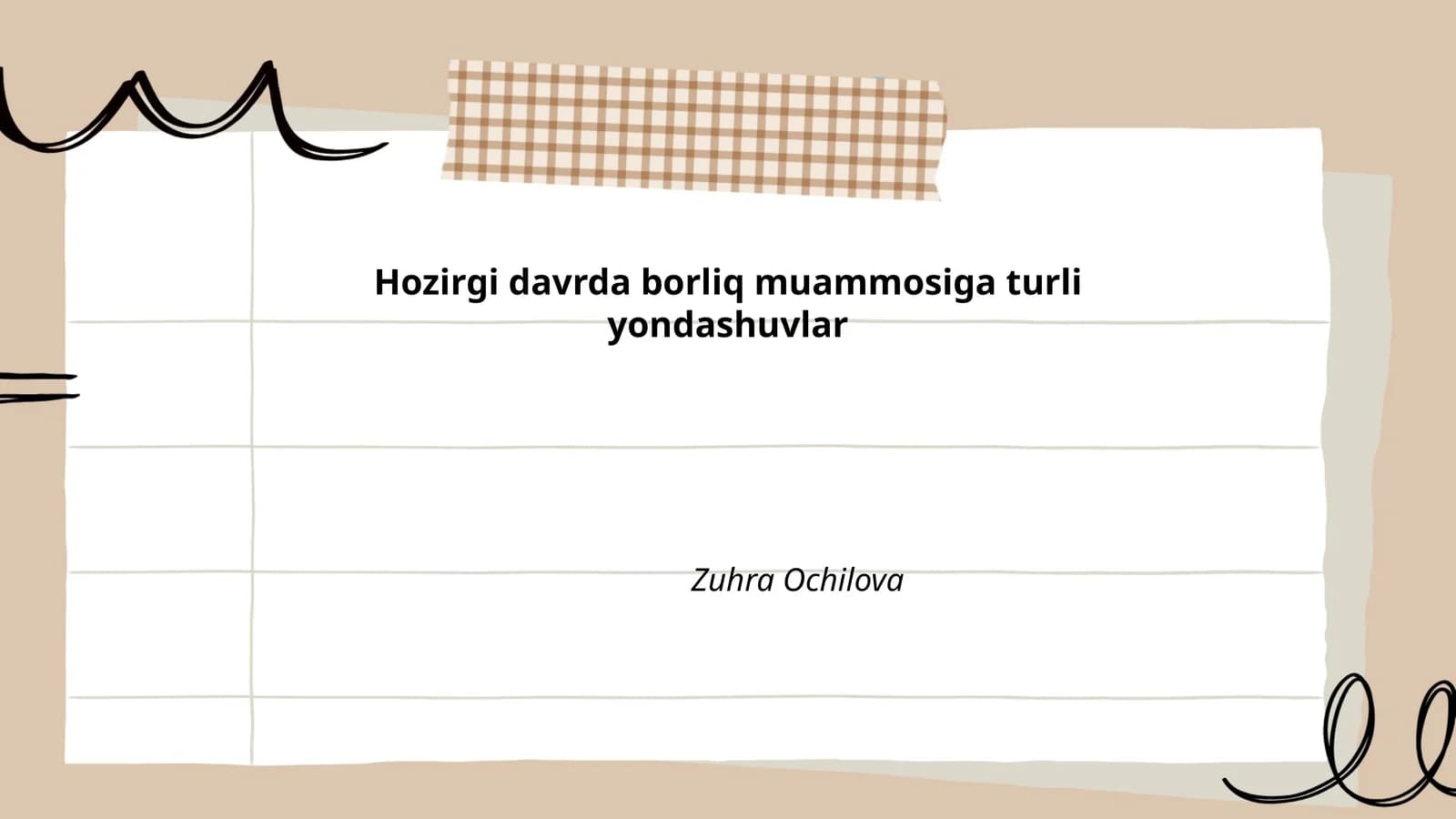Borliq tushunchasining zamonaviy talqinlari