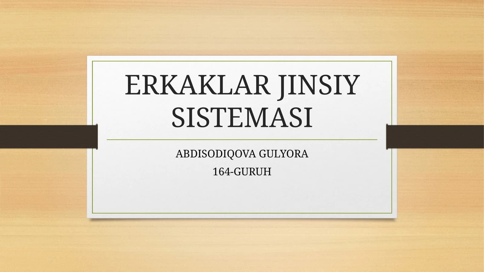 erkaklar jinsiy sistemasi