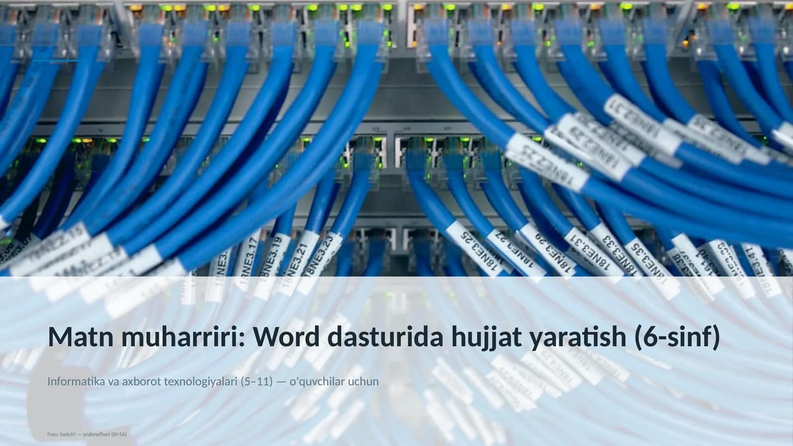 Word dasturida hujjat yaratish (6-sinf)