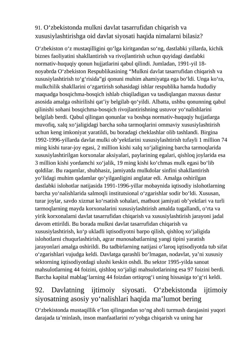 Mulkni davlat tasarrufidan chiqarish va xususiylashtirish