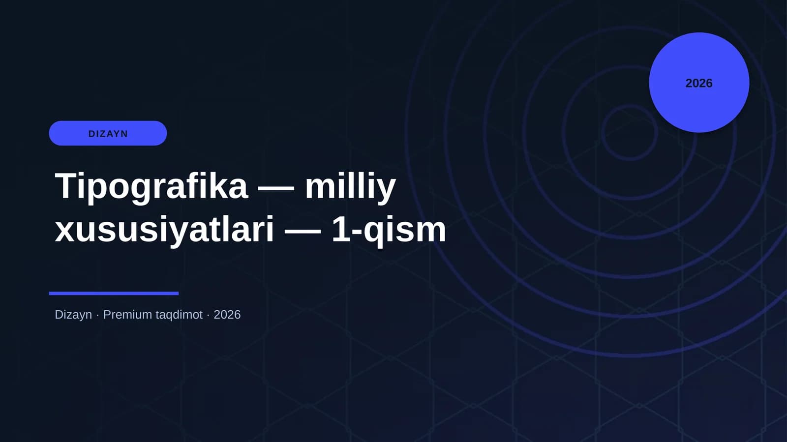 Tipografika - Milliy Xususiyatlari - 1-Qism