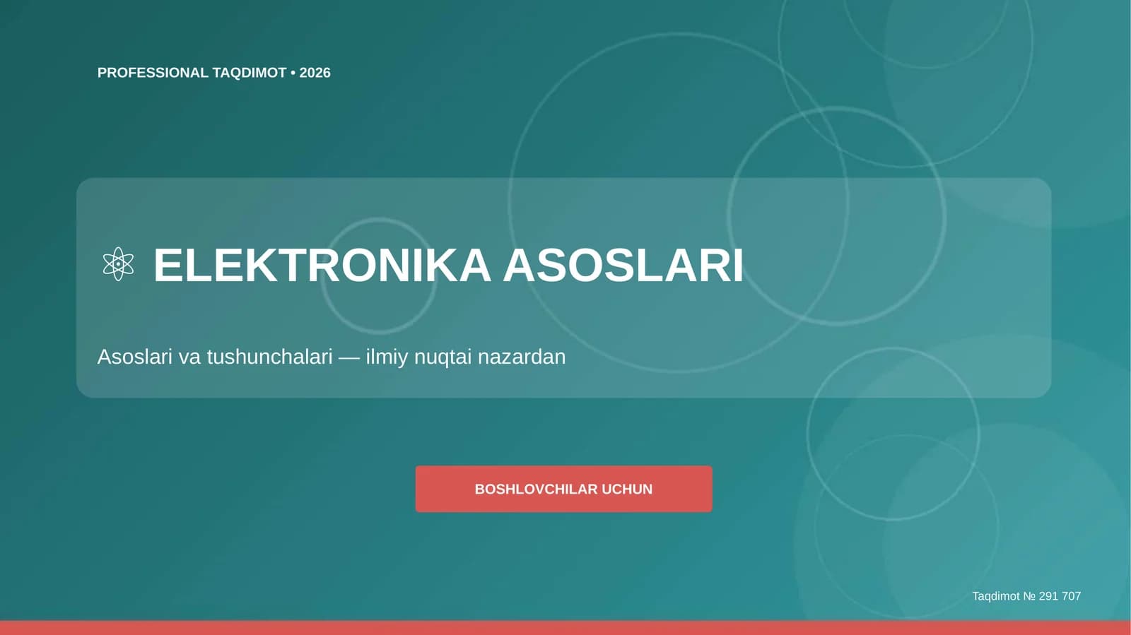 ELEKTRONIKA ASOSLARI