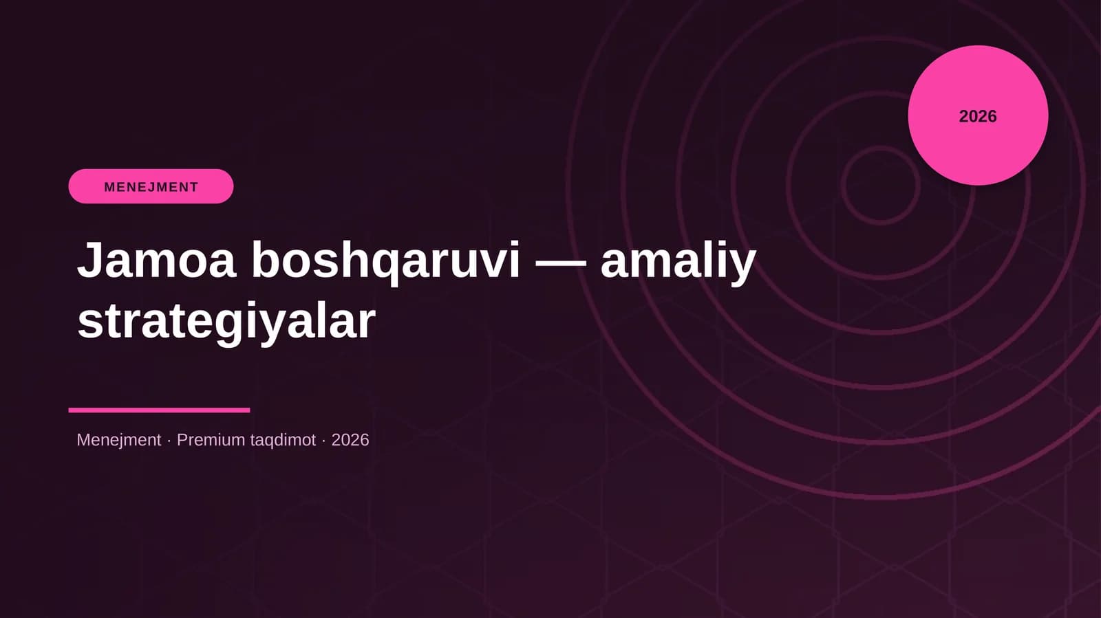 Jamoa boshqaruvi — amaliy strategiyalar