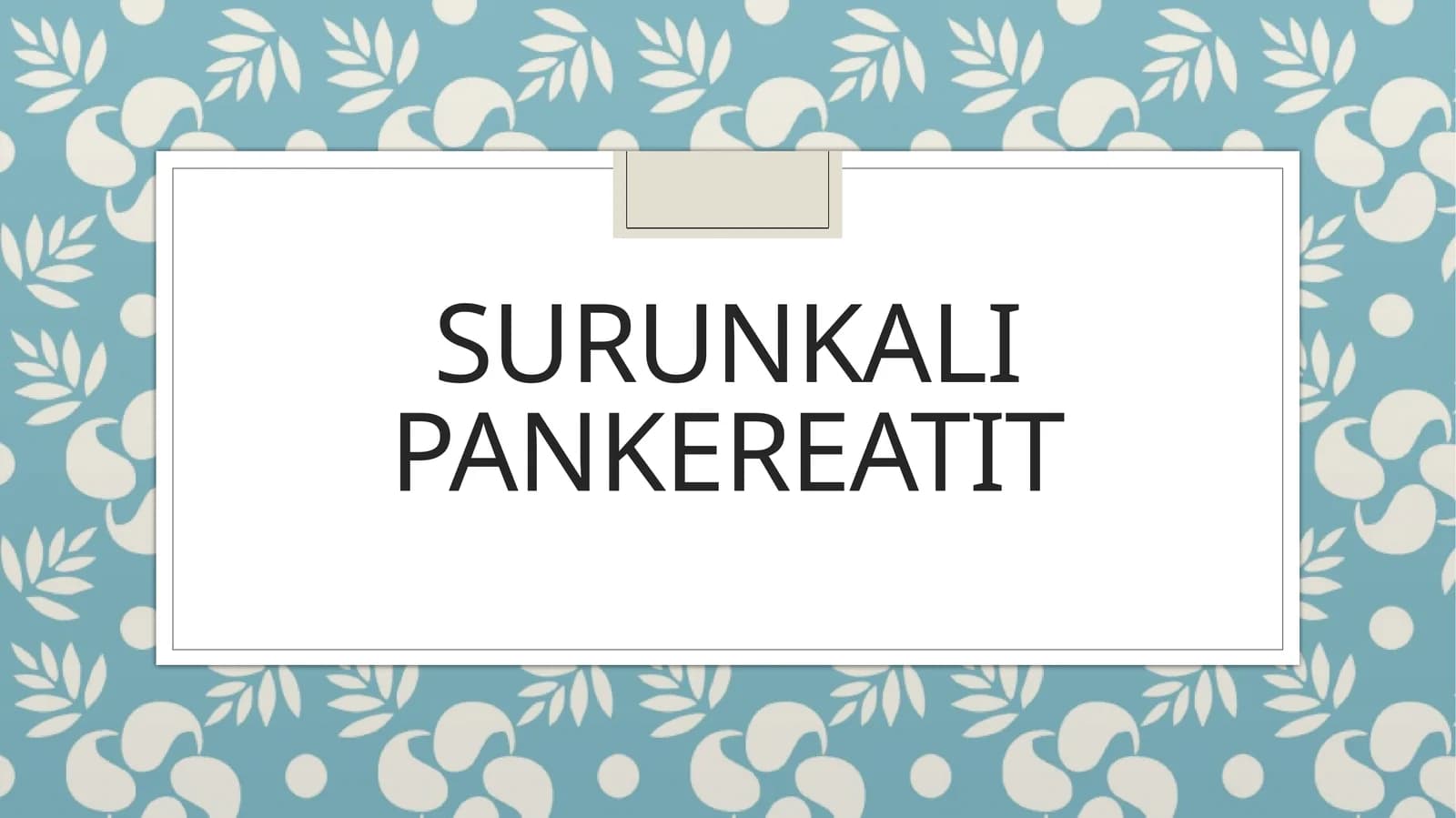 SURUNKALI PANKEREATIT