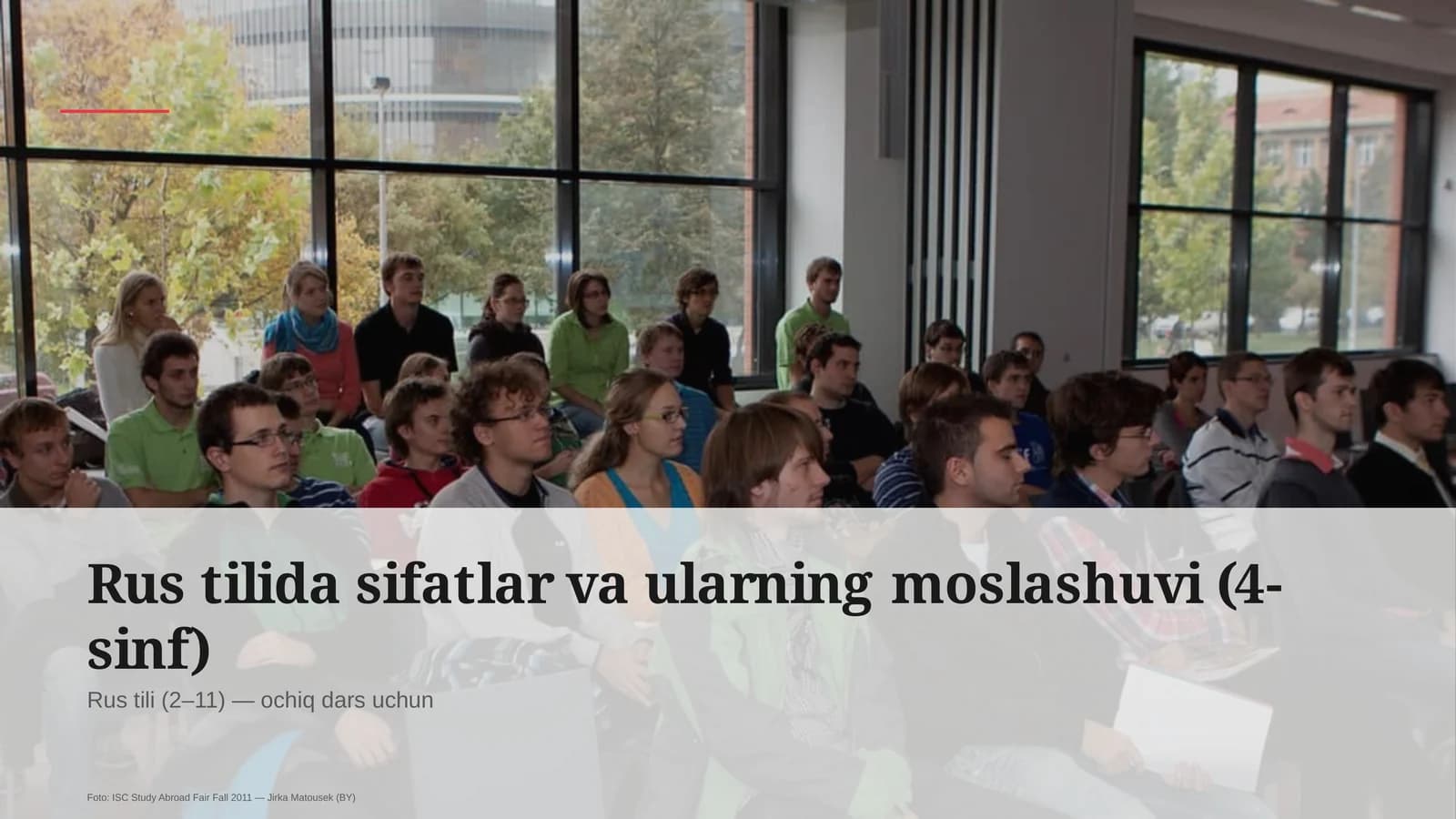 Rus tilida sifatlar va ularning moslashuvi (4-sinf)