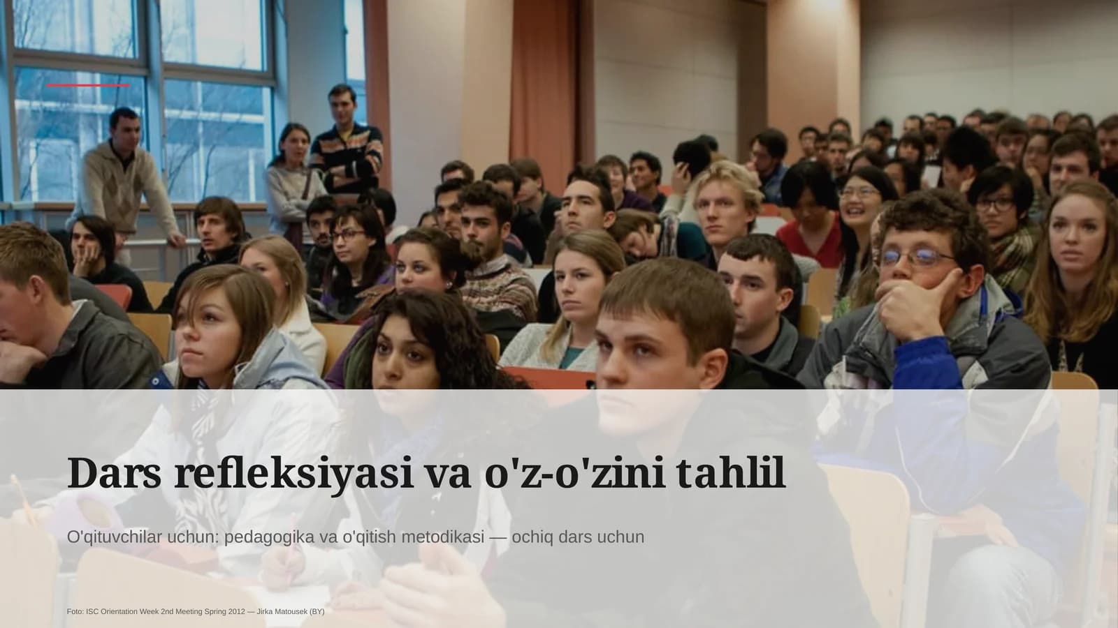 Dars refleksiyasi va o'z-o'zini tahlil