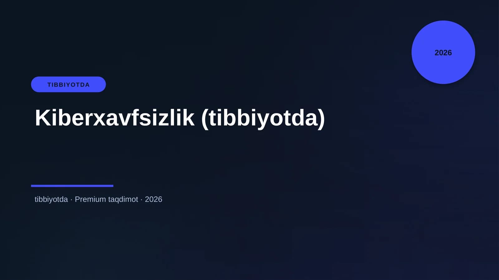 Kiberxavfsizlik (tibbiyotda)