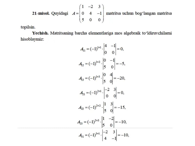 Matritsa A