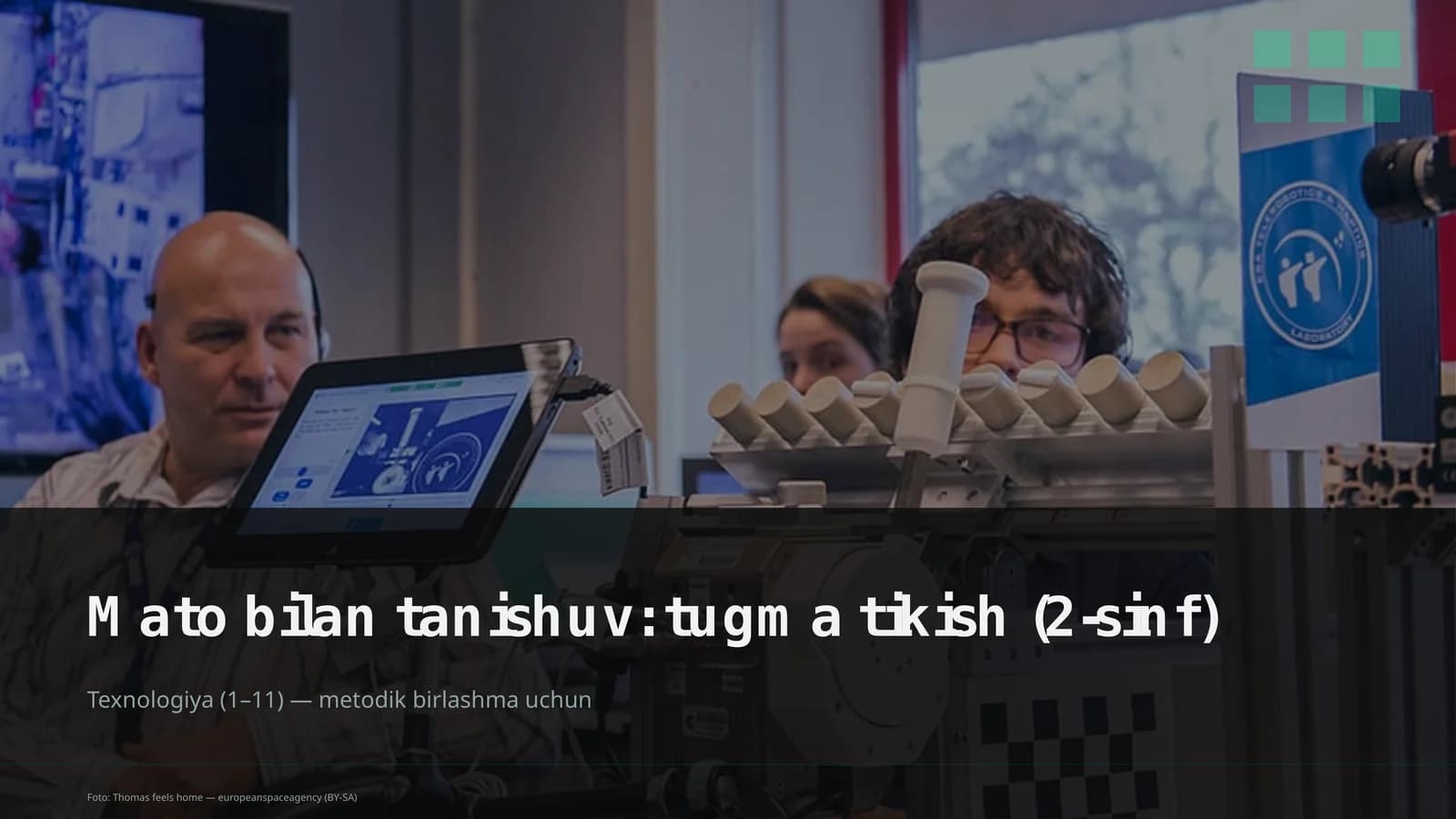 Mato bilan tanishuv: tugma tikish (2-sinf)