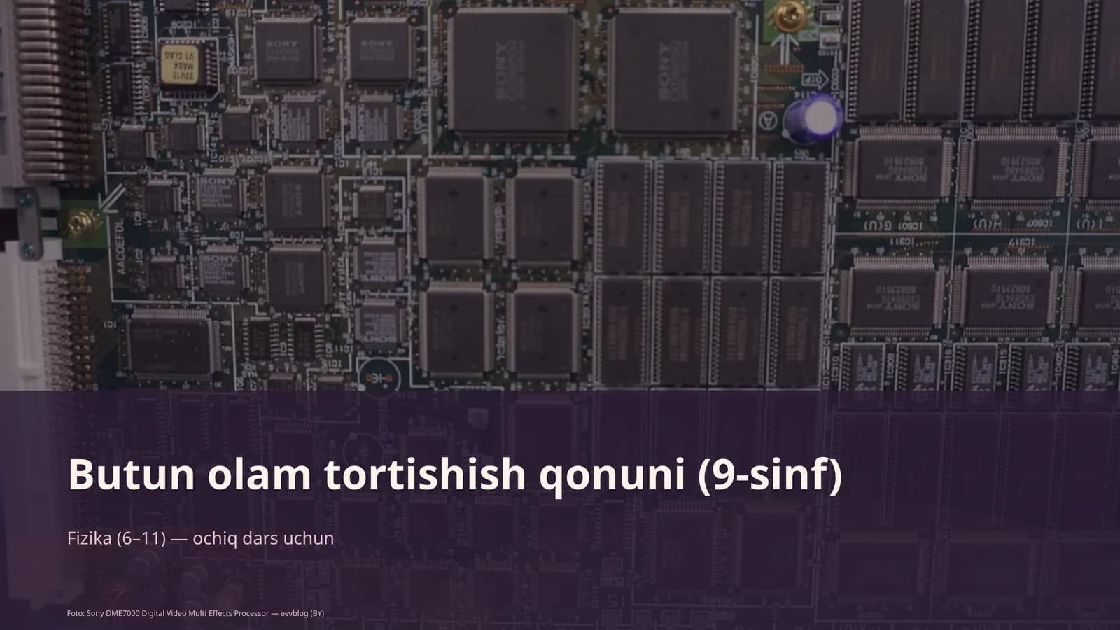 Butun olam tortishish qonuni (9-sinf)