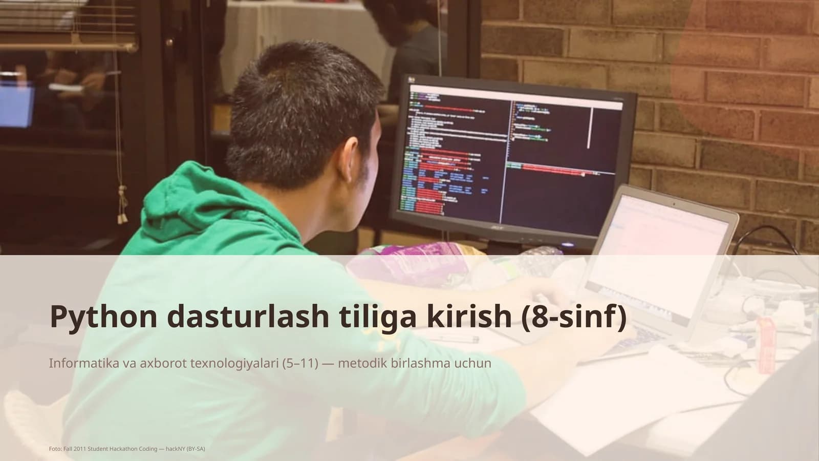 Python dasturlash tiliga kirish (8-sinf)