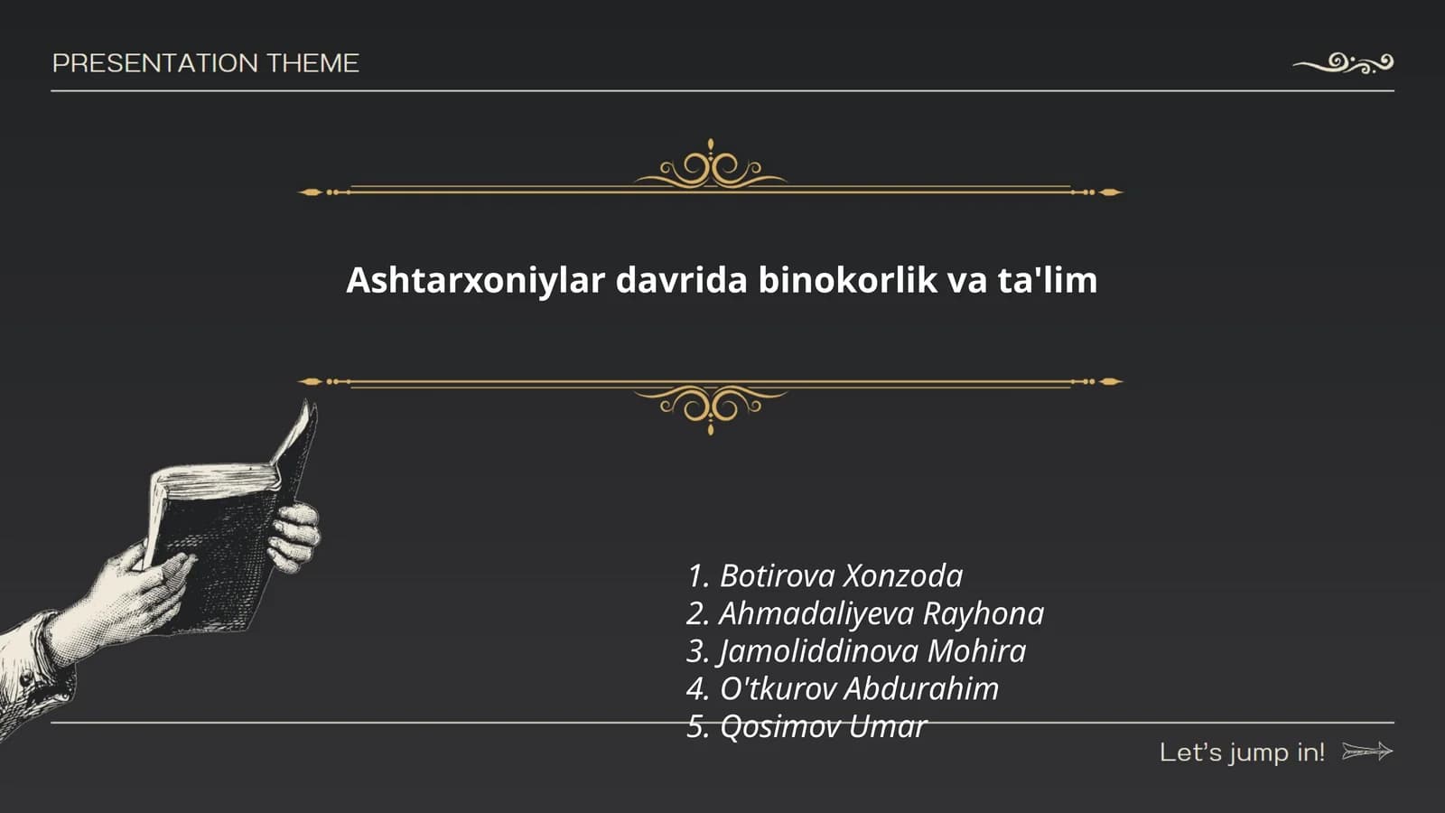Ashtarxoniylar davrida binokorlik va ta'lim