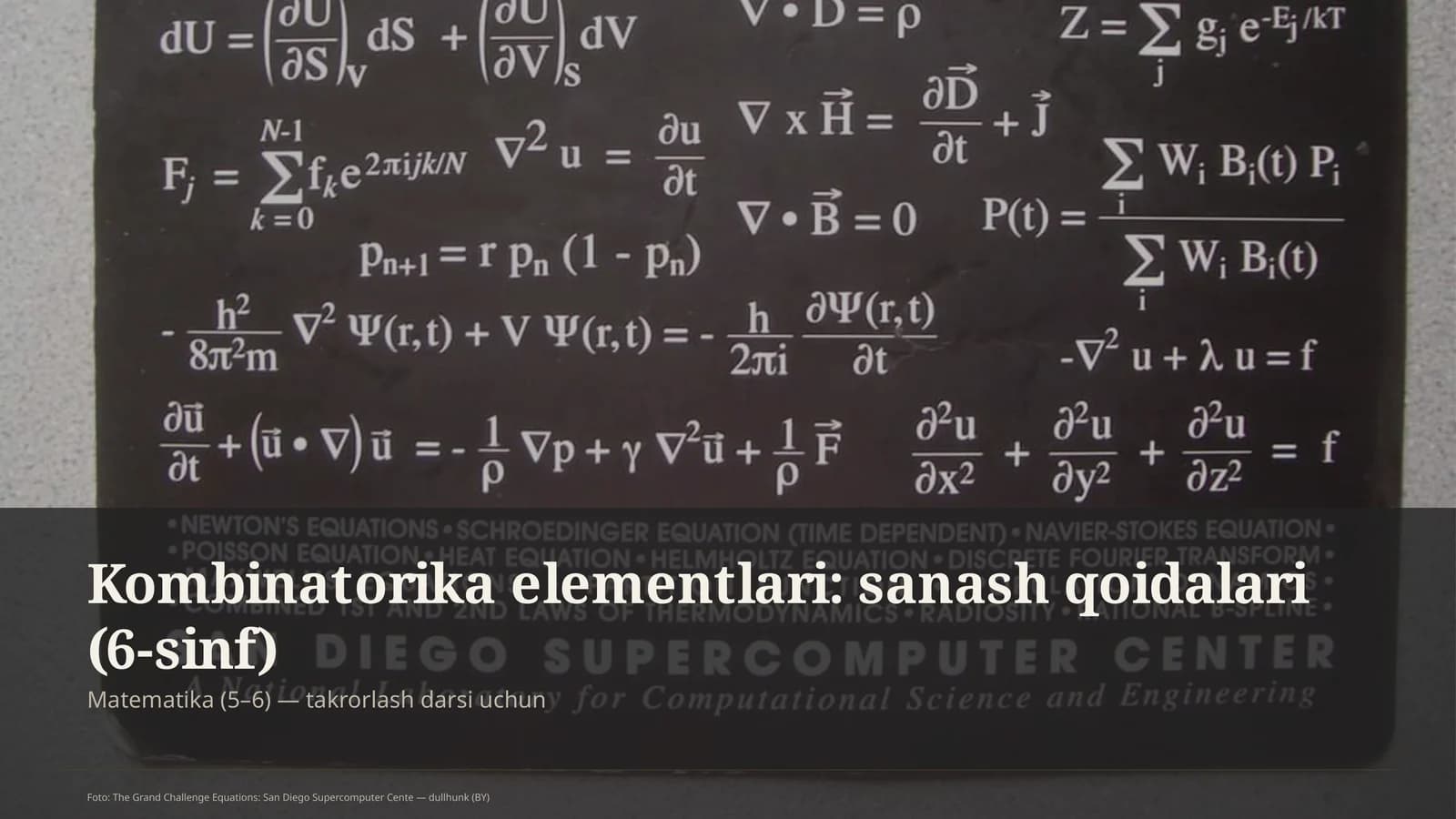 Kombinatorika elementlari: sanash qoidalari (6-sinf)