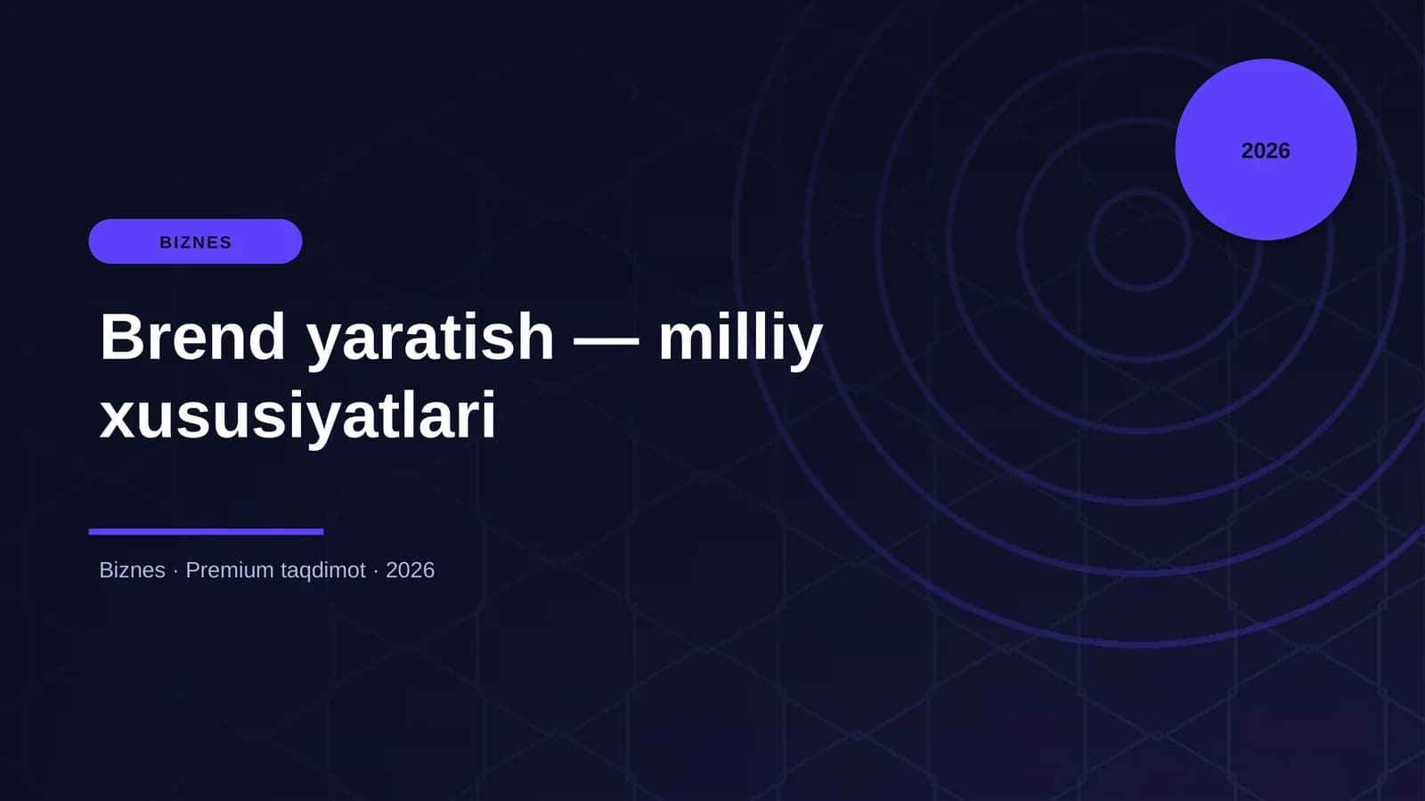 Brend yaratish — milliy xususiyatlari