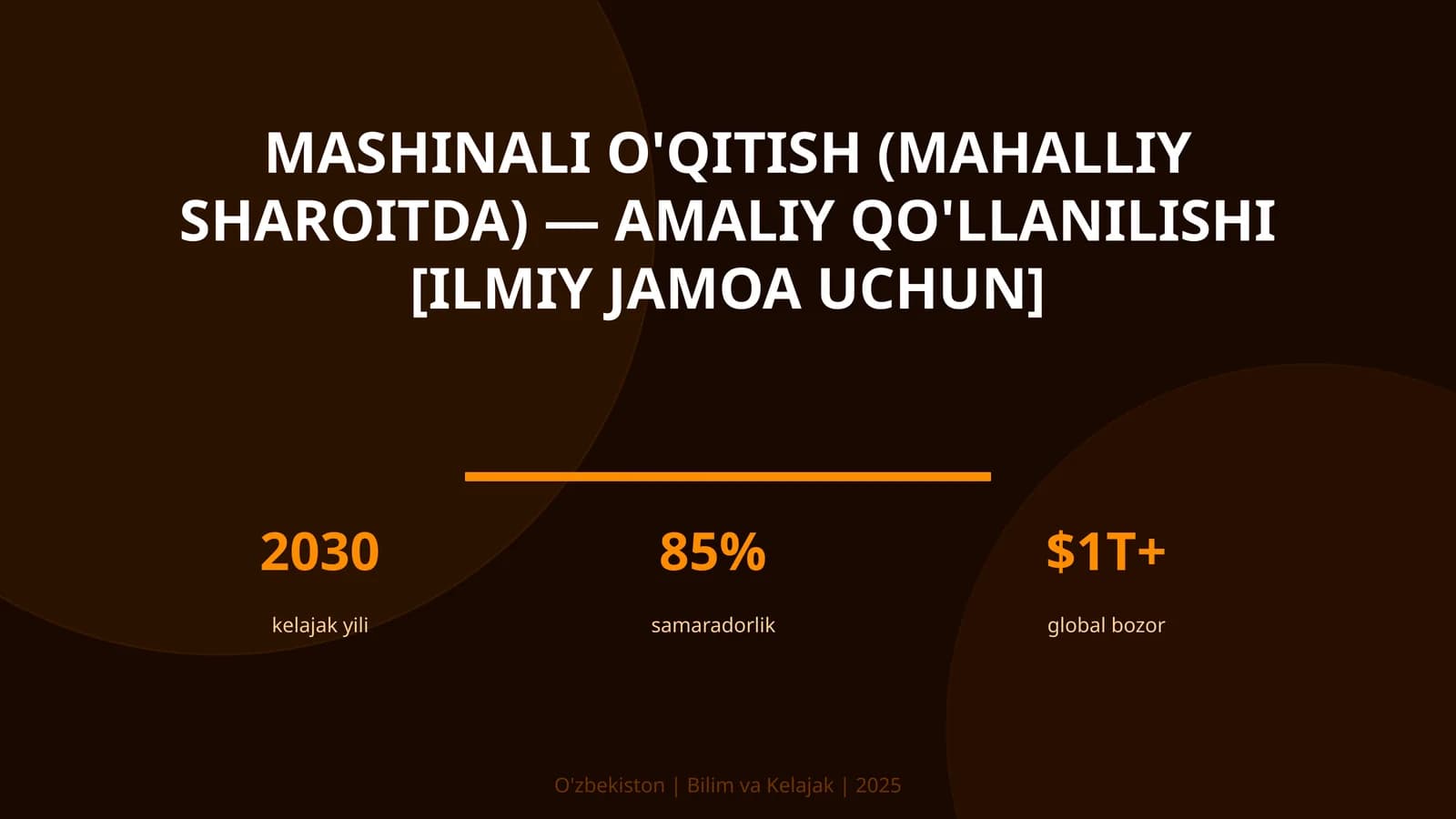 Mashinali o'qitish (mahalliy sharoitda) — amaliy qo'llanilishi [ilmiy jamoa uchun]