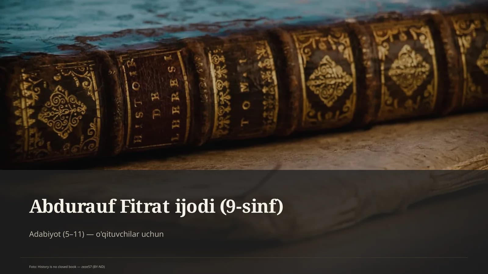 Abdurauf Fitrat ijodi (9-sinf)