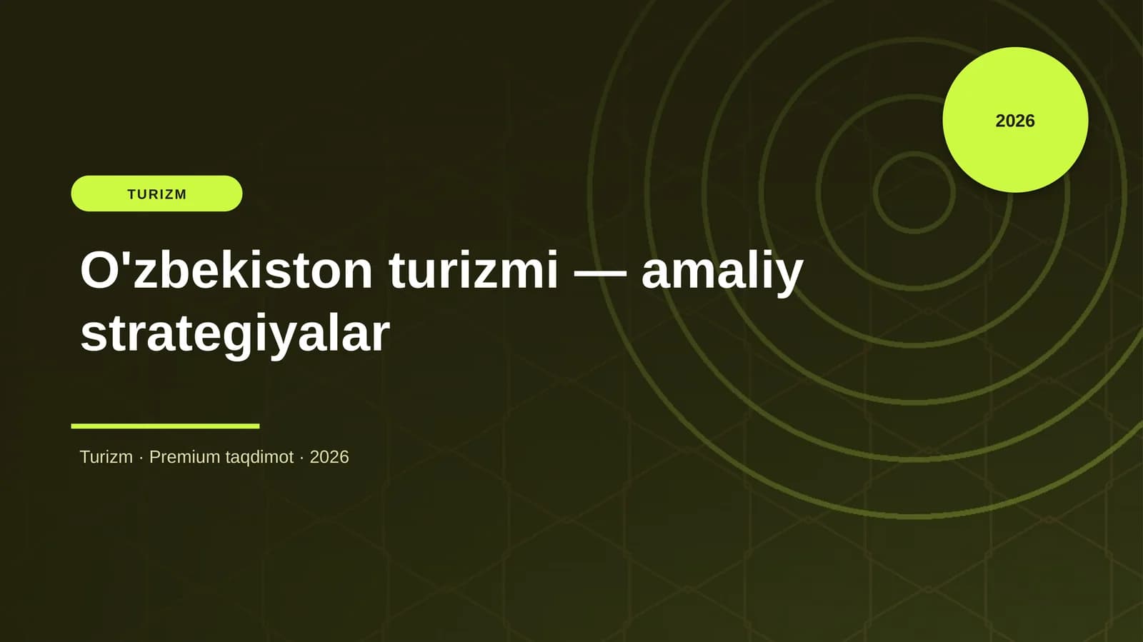 O'zbekiston turizmi — amaliy strategiyalar