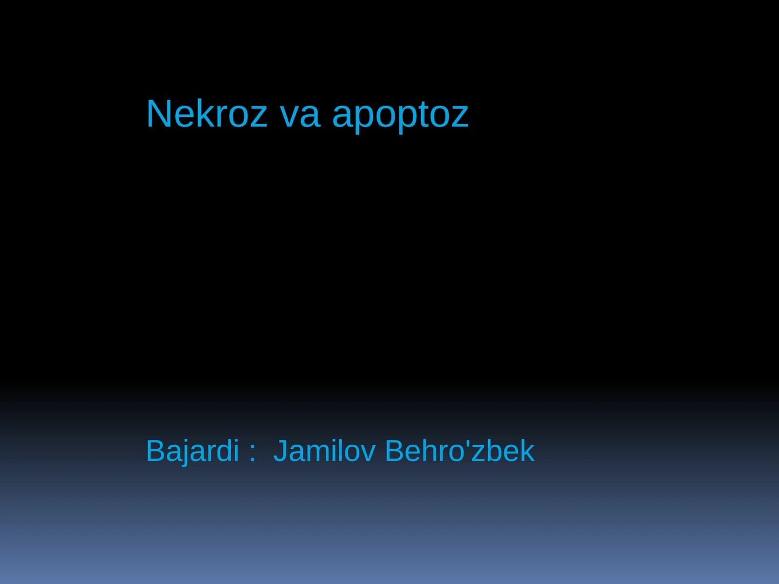 Nekroz va Apoptoz