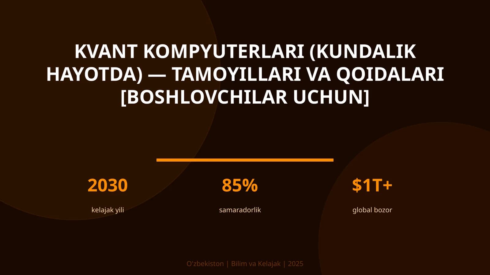 Kvant kompyuterlari (kundalik hayotda) — tamoyillari va qoidalari [boshlovchilar uchun]