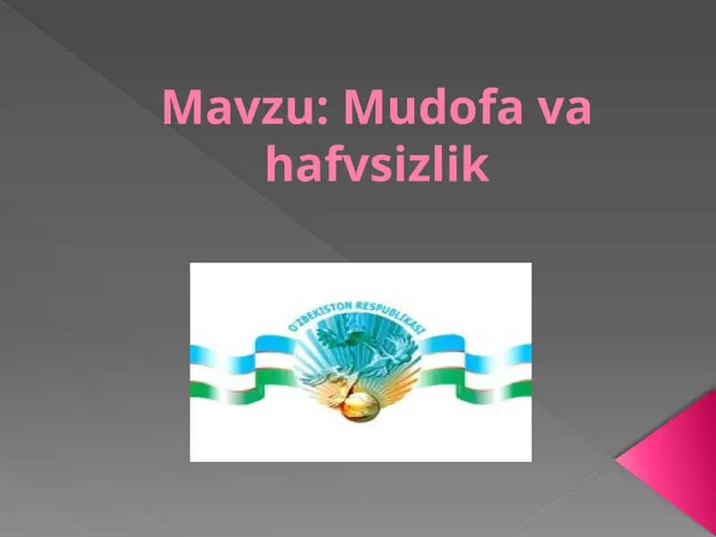 Mudofa va hafvsizlik