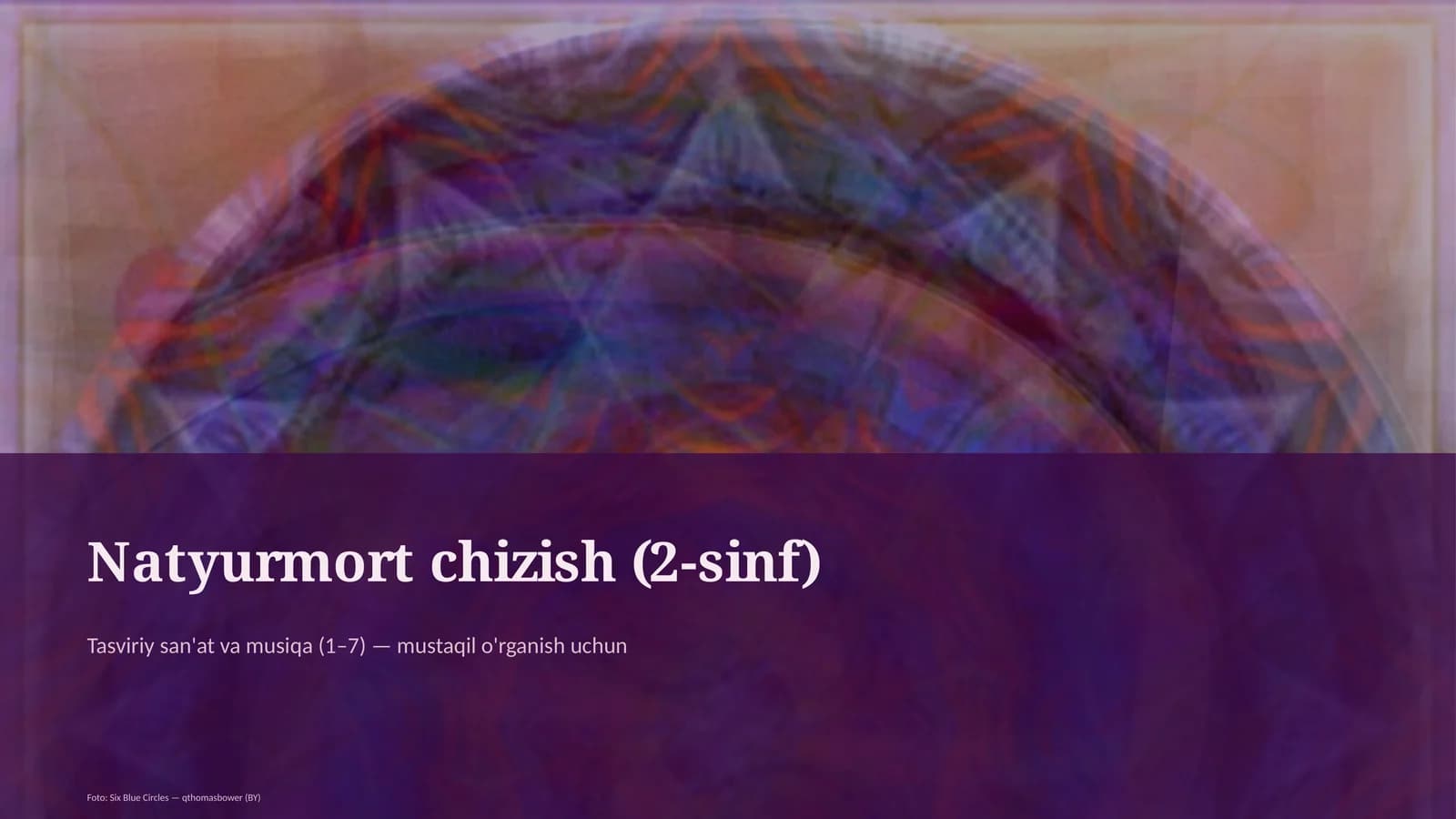 Natyurmort chizish (2-sinf)