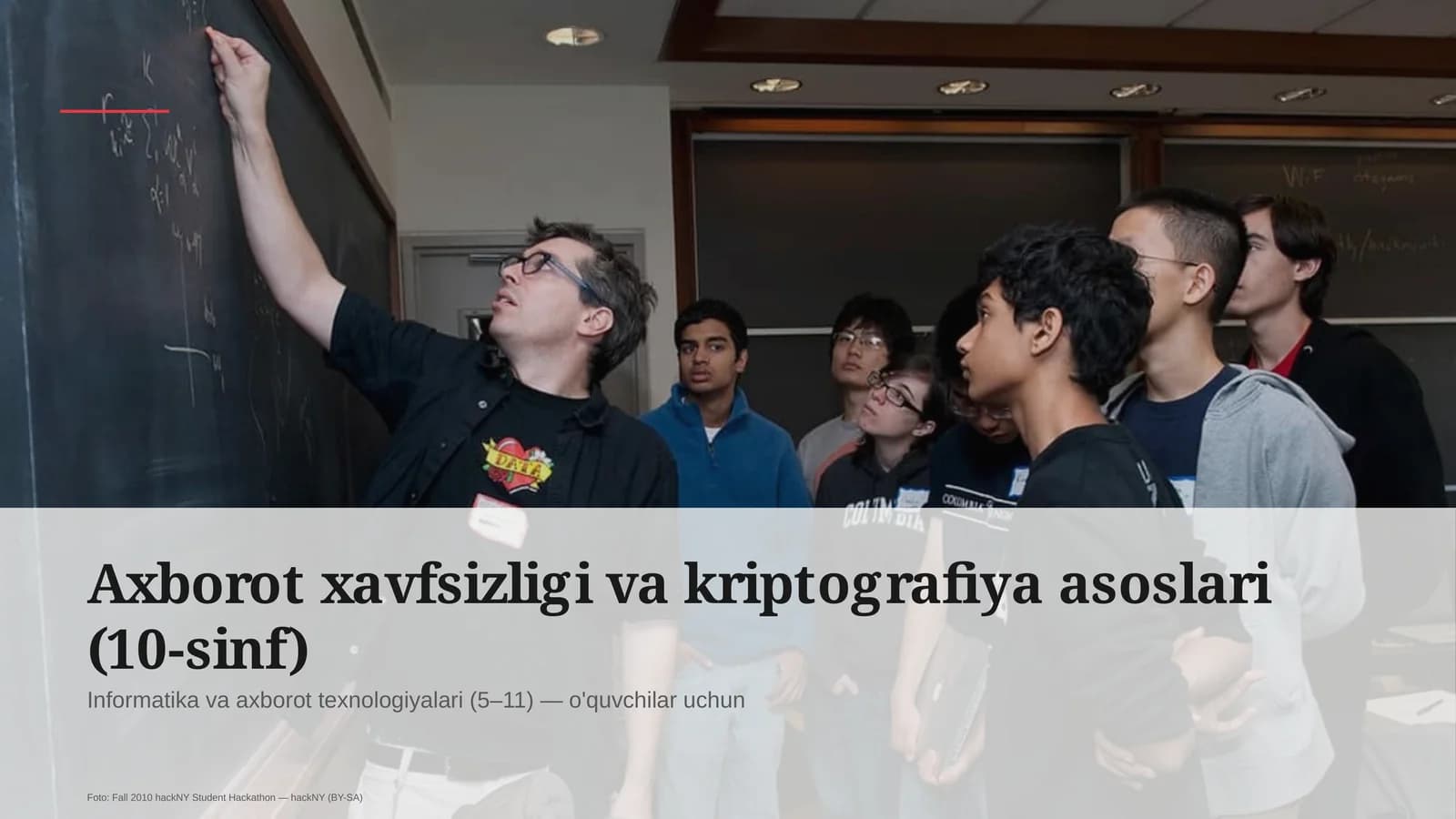 Axborot xavfsizligi va kriptografiya asoslari (10-sinf)
