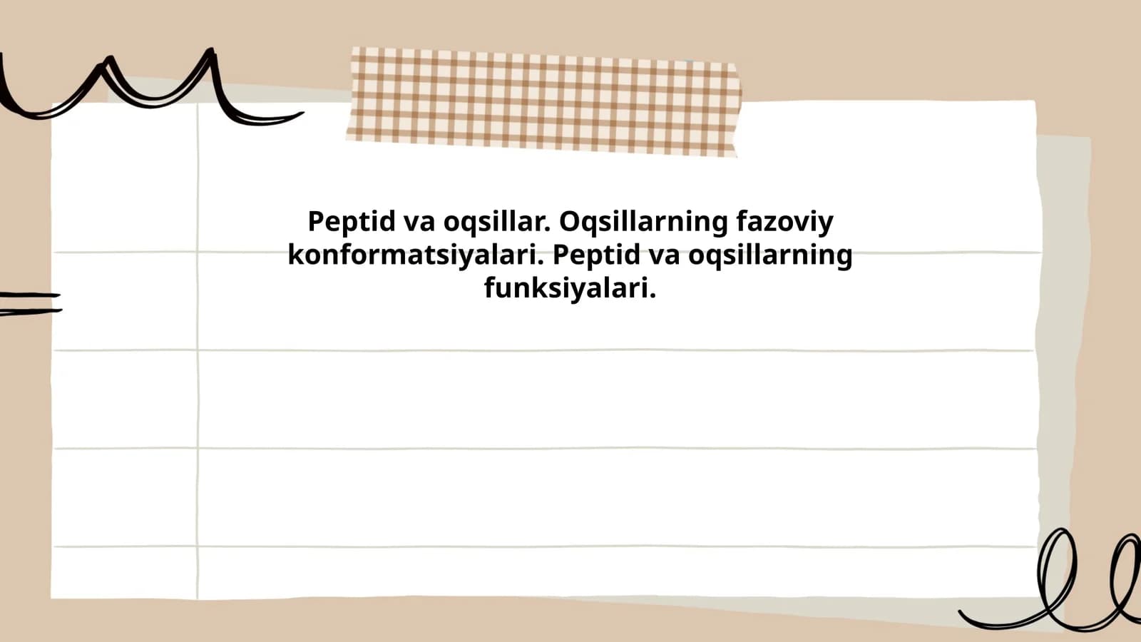 Peptidlar va oqsillar