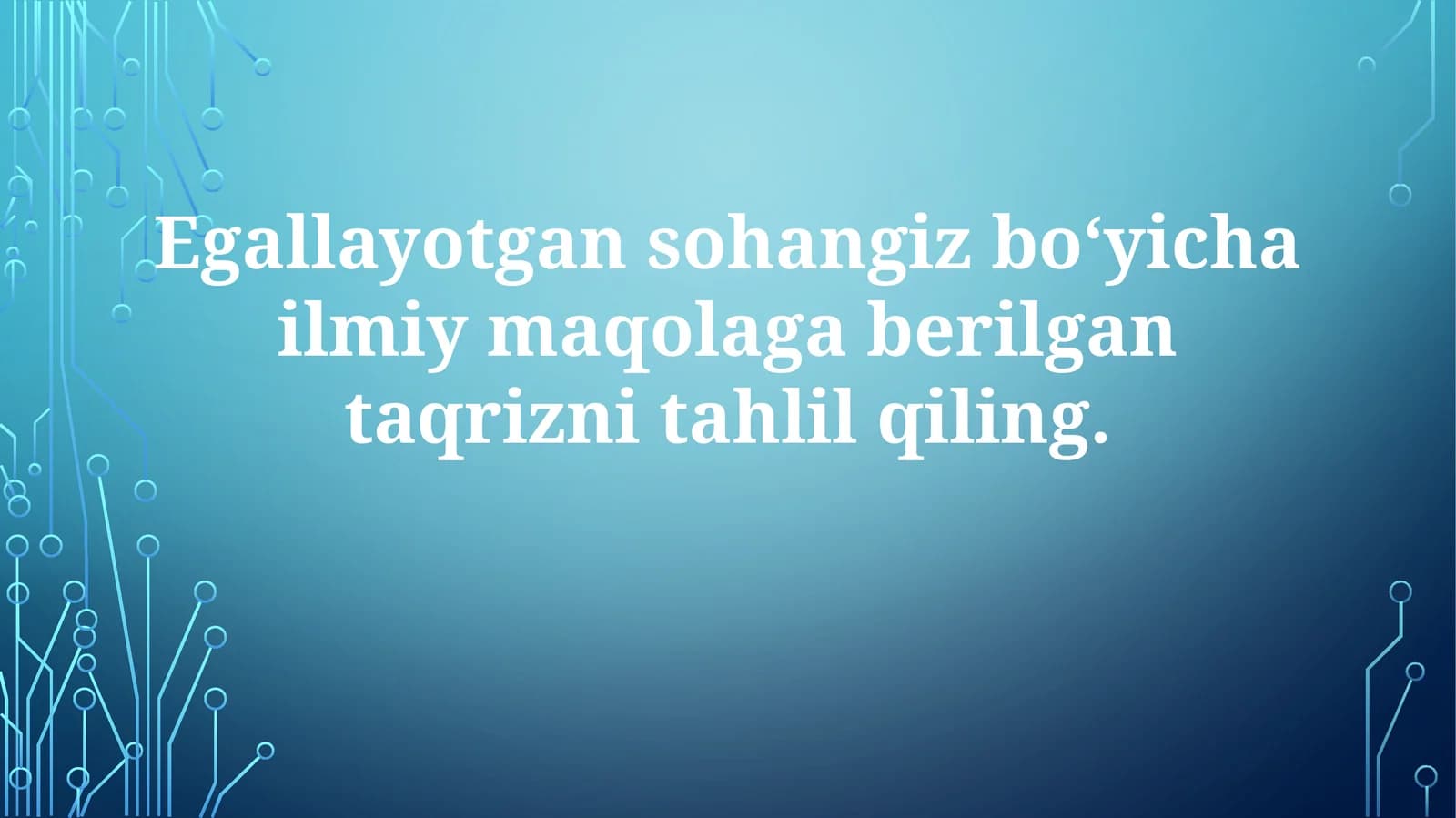 Taqriz jarayoni