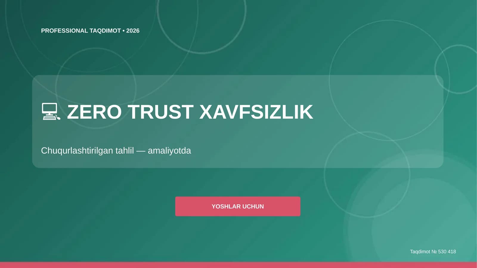 Zero Trust Xavfsizlik