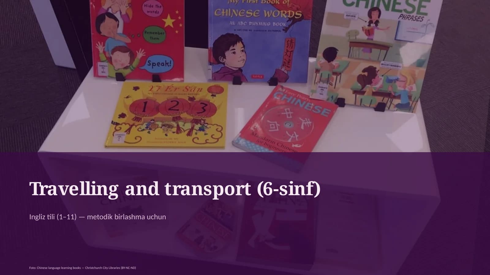 6-sinf Ingliz tili Travelling and transport metodik birlashma