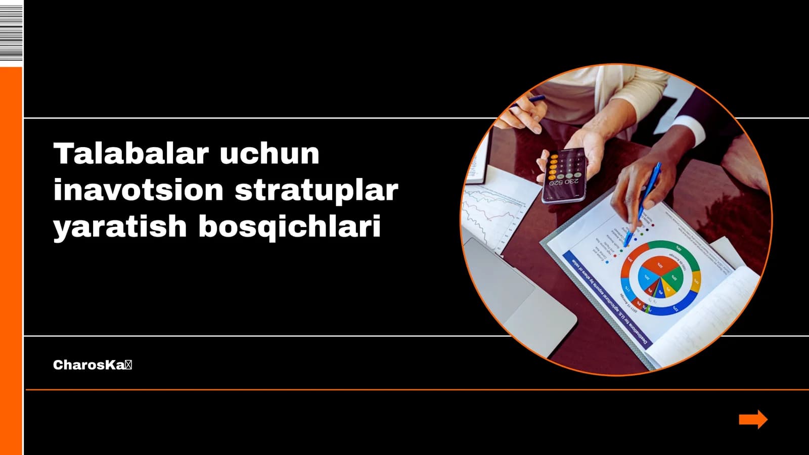 Talabalar uchun inavotsion stratuplar yaratish bosqichlari