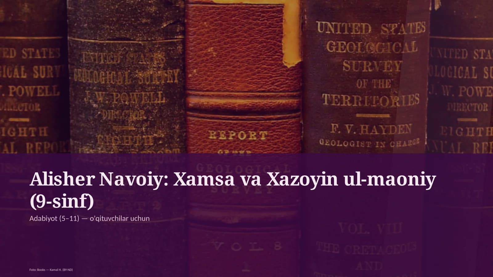 Alisher Navoiy: Xamsa va Xazoyin ul-maoniy (9-sinf)